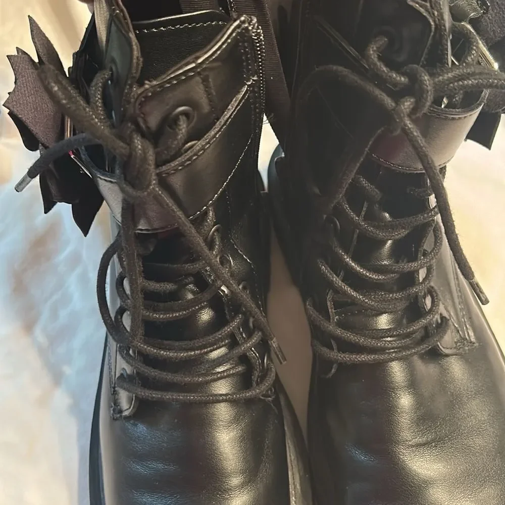 Zara Kids Black Ankle Boots(Size 38)